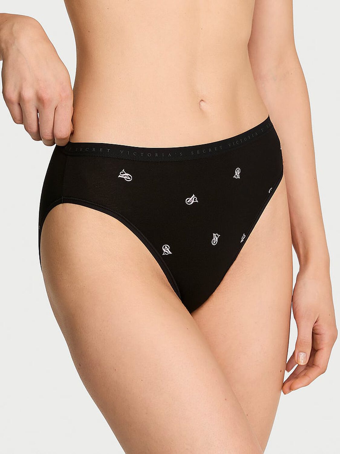 vs Victoria's Secret Stretch Cotton High-Leg Brief Panty Tossed Vs Lockup 1 of 2 