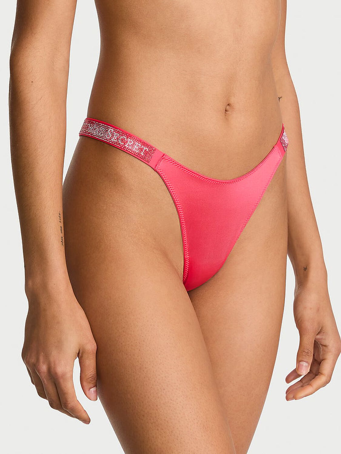 vs Very Sexy Shine Strap Thong Panty Wild Watermelon 1 of 3 