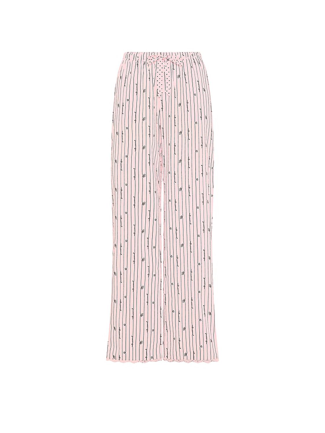 vs Victoria's Secret Mix & Match Sleep Heritage Cotton Pajama Pants Pink Heart Stripe 3 of 3 