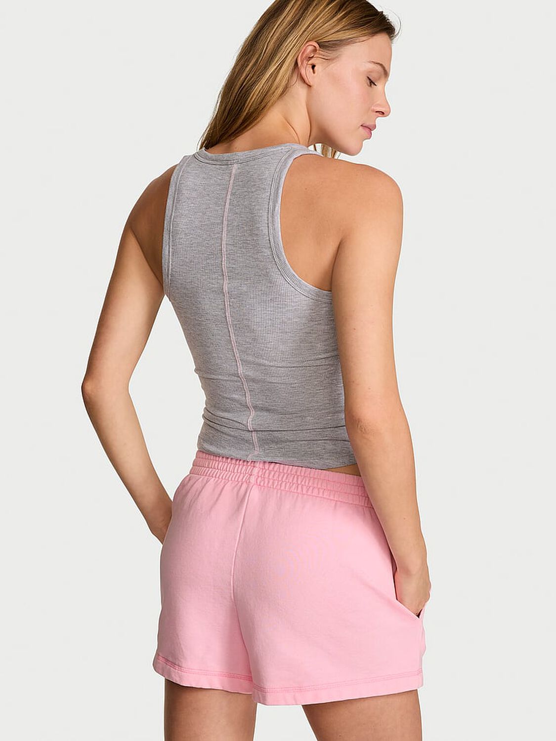 vs Angel Essentials Off-Duty Terry Lounge Shorts Victoria Pink 2 of 2 