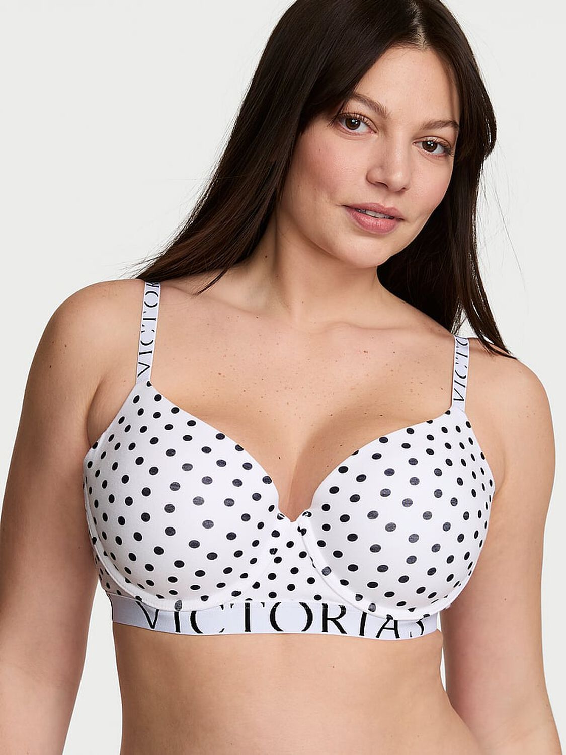 vs The T-Shirt Cotton Exploded Logo Lightly Lined Demi Bra 1 of 3 