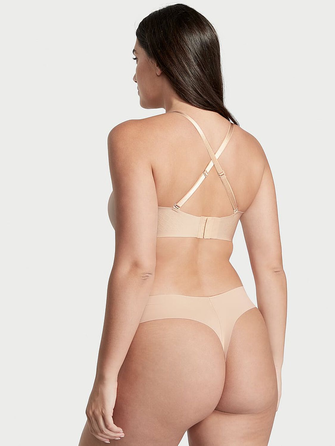 vs Victoria's Secret Bare Illusions Lightly Lined Smooth Strapless Bra Marzipan 2 of 3 