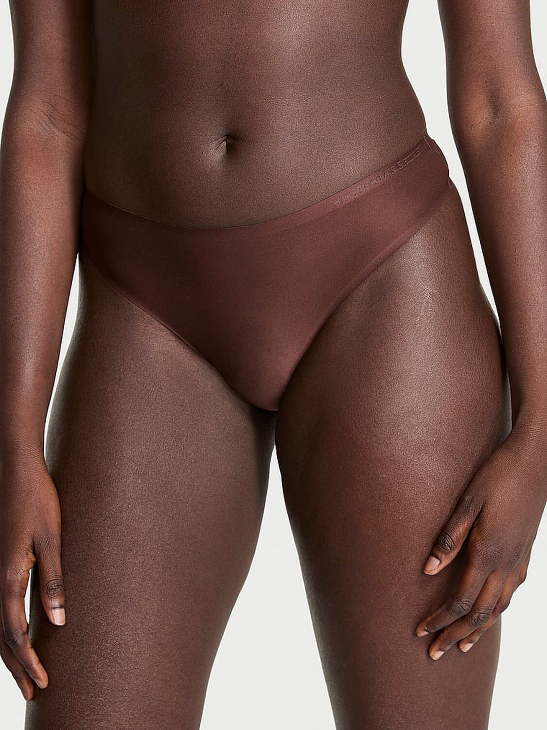 vs Body By Victoria Body by Victoria Flex Mid-Rise Thong Panty Ganache 3 of 3 