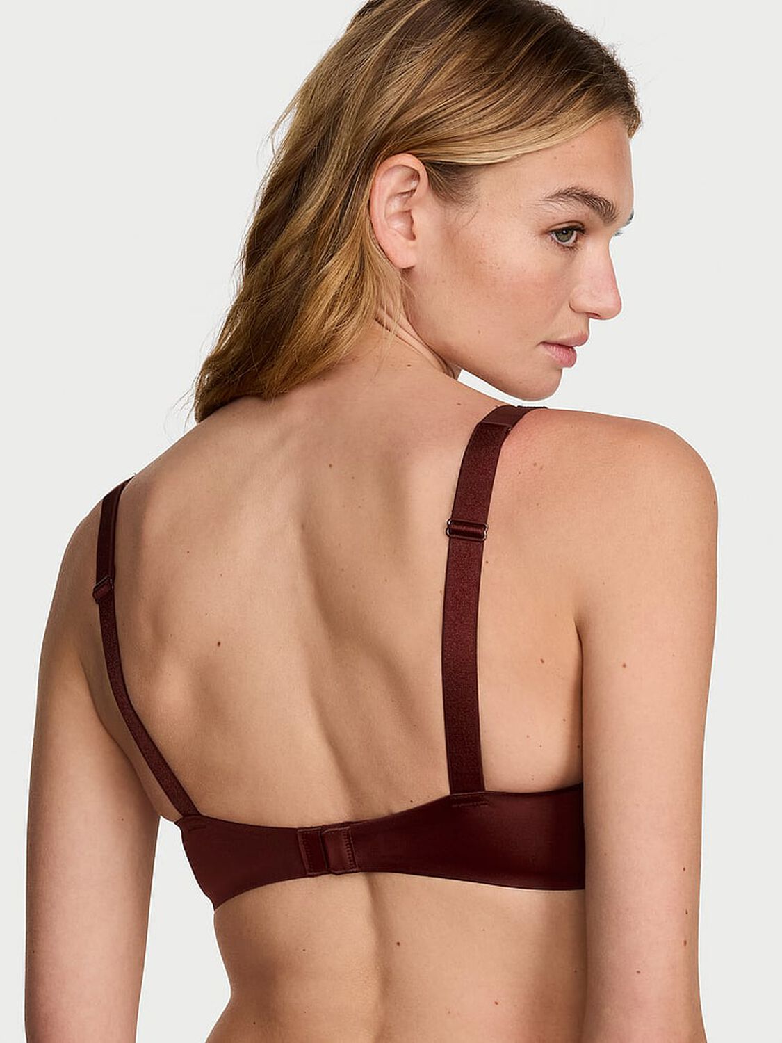 vs Very Sexy Bombshell Logo Shine Strap Add-2-Cups Push-Up Bra Dark Chili 2 of 3 