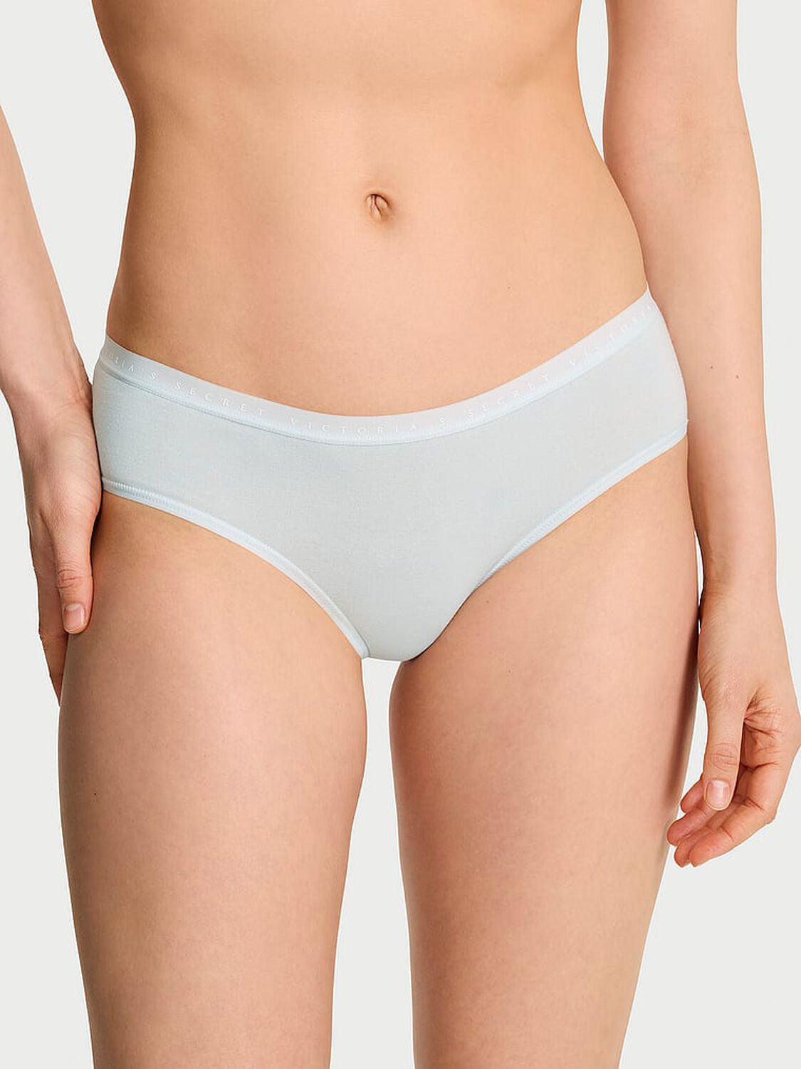 vs Victoria's Secret Stretch Cotton Hiphugger Panty Blue Mist 1 of 3 