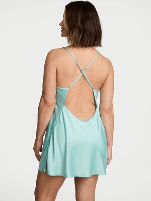 Satin Open-Back Slip