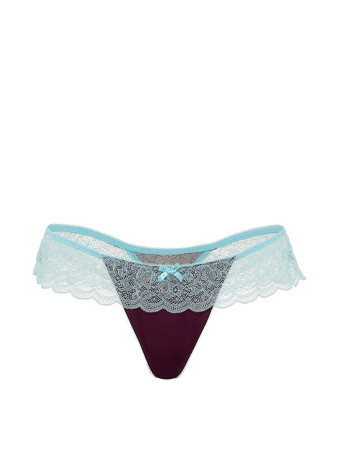 vs Victoria's Secret Tease Satin Lace-Trim Skirted Thong Panty Party On 3 of 3 
