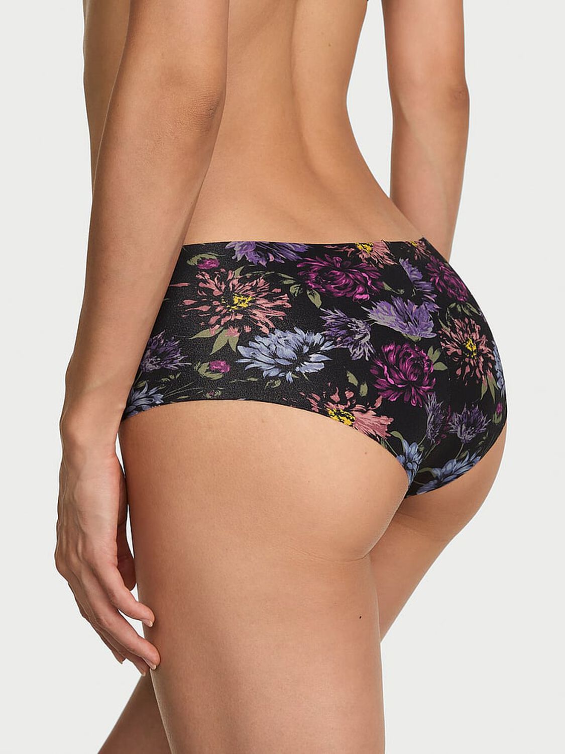 vs No-Show No-Show Cheeky Panty Black Ground Peonies 2 of 2 