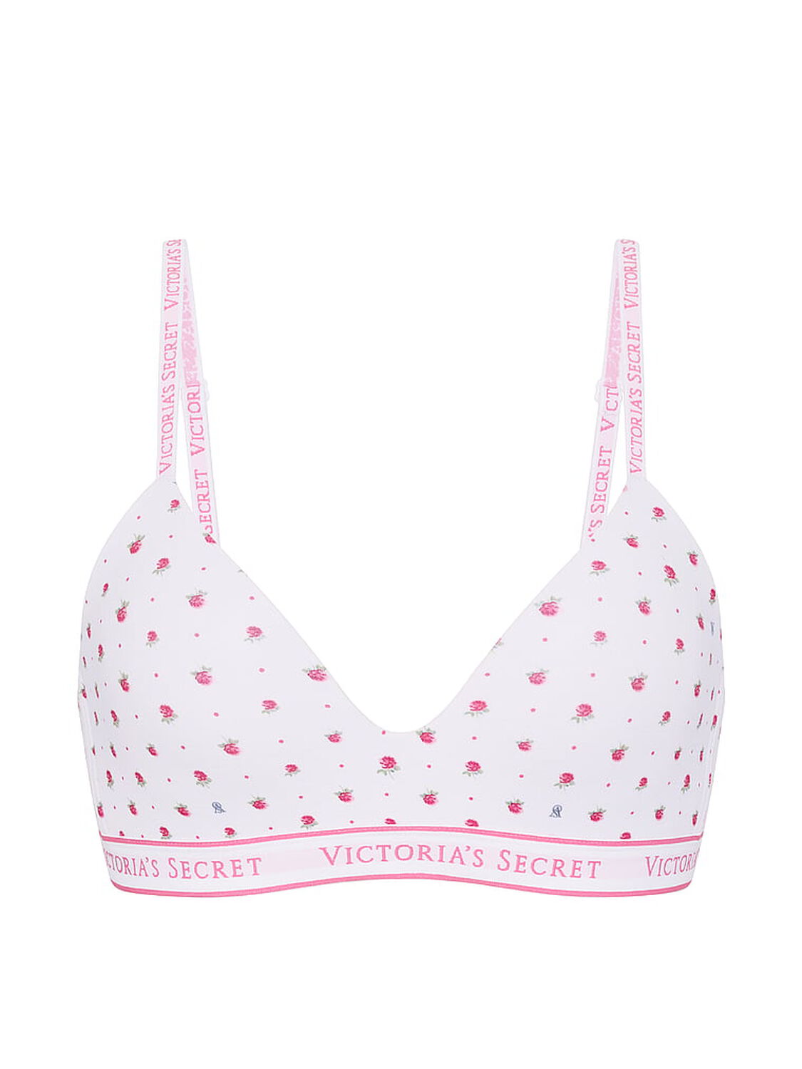 vs The T-Shirt Cotton Lightly Lined Wireless Bra Pink Ditsy Floral 3 of 3 