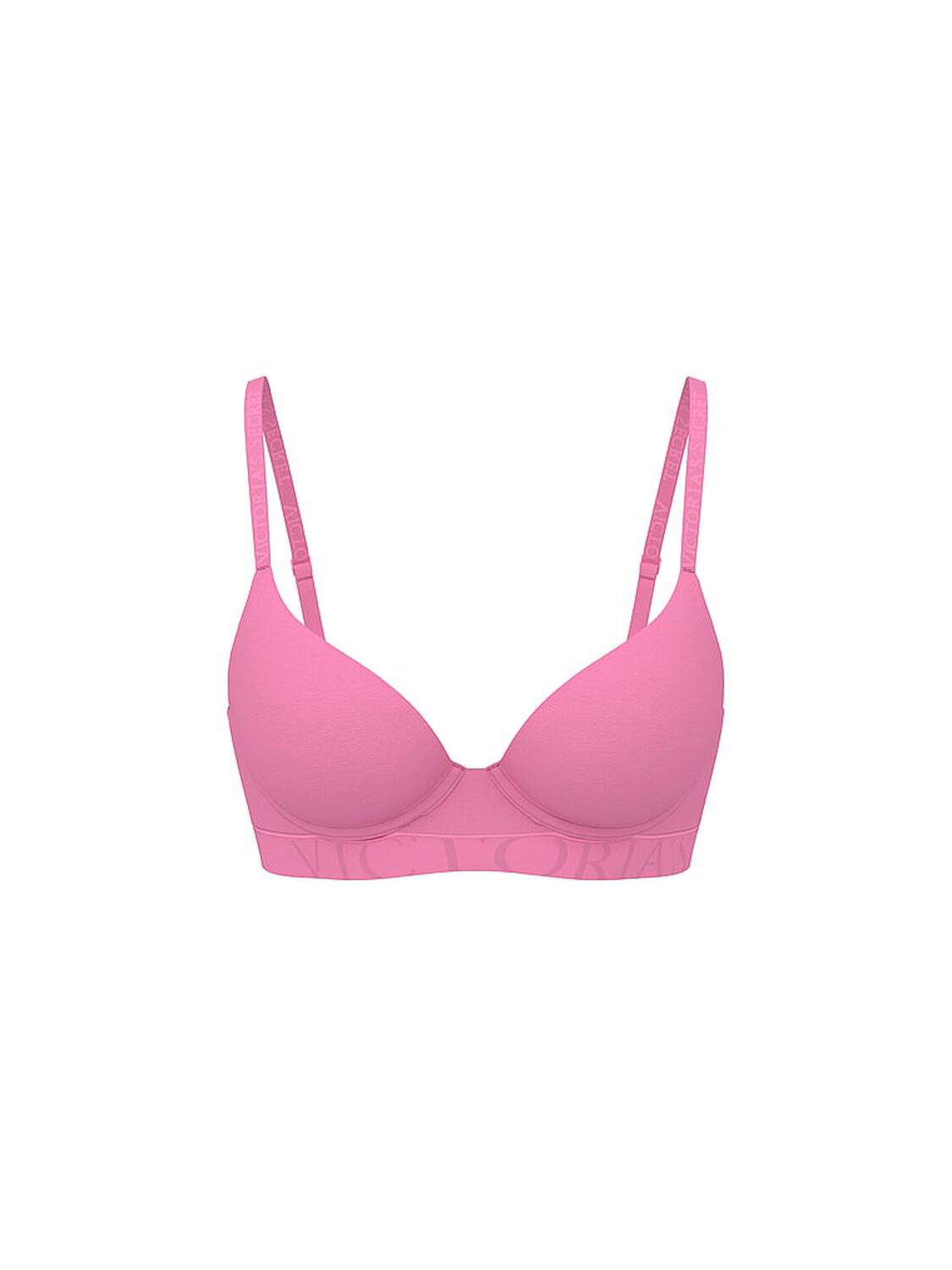 vs The T-Shirt Cotton Exploded Logo Lightly Lined Demi Bra Pink Sugar 3 of 3 