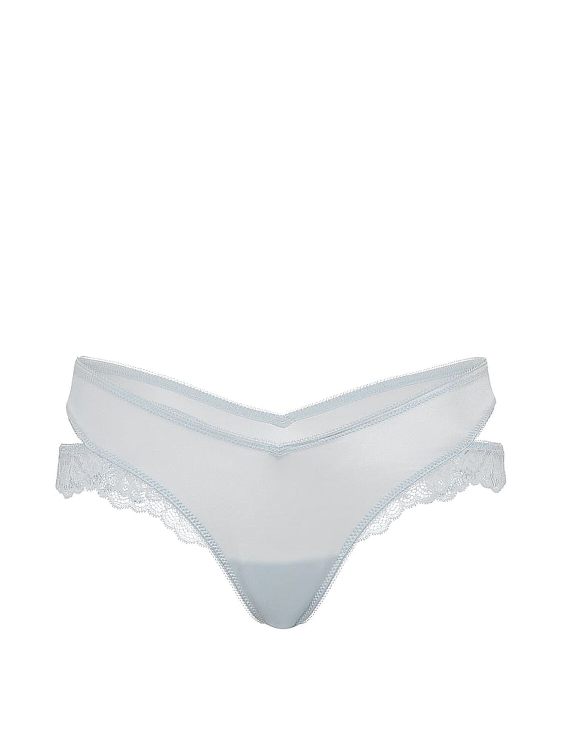 vs Very Sexy Rose Lace-Trim Cut-Out Thong Panty Linen Blue 3 of 3 