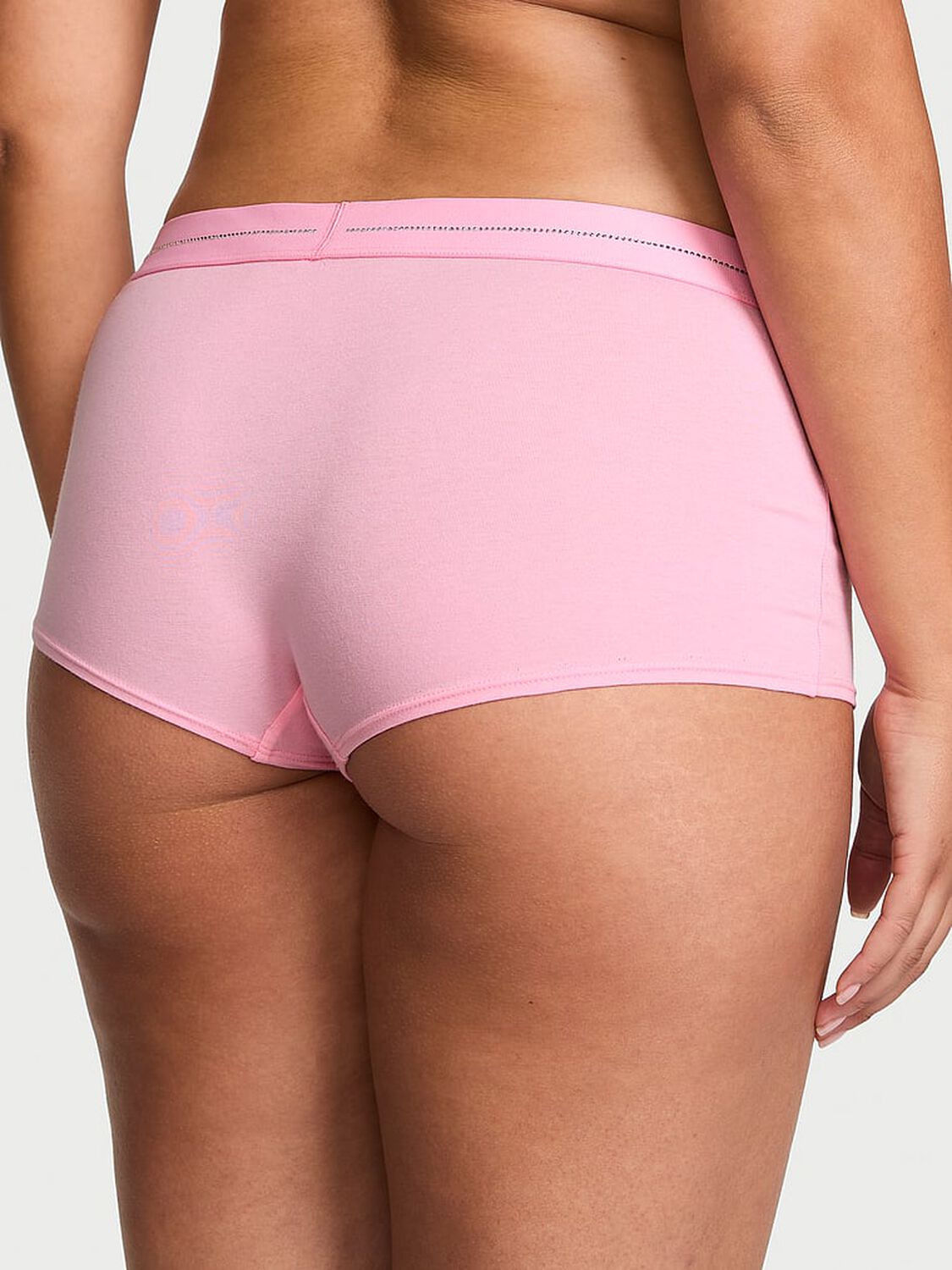 vs Cotton Shine Logo Cotton Boyshort Panty Victoria Pink 2 of 3 