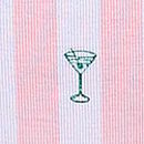 Stretch Cotton High-Leg Brief Panty, Martini Stripe, swatch