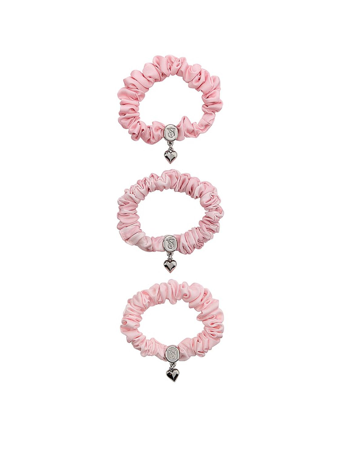 vs Victoria's Secret 3-Pack Heritage Stripe Skinny Charm Scrunchie Set Heritage Stripe 1 of 2 