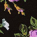 Stretch Cotton V-String Panty, Black Blooming Floral, swatch