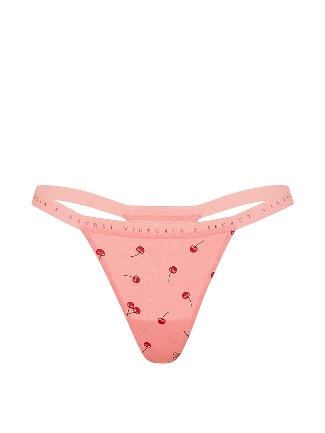 vs Victoria's Secret Stretch Cotton V-String Panty Cherries 3 of 3 