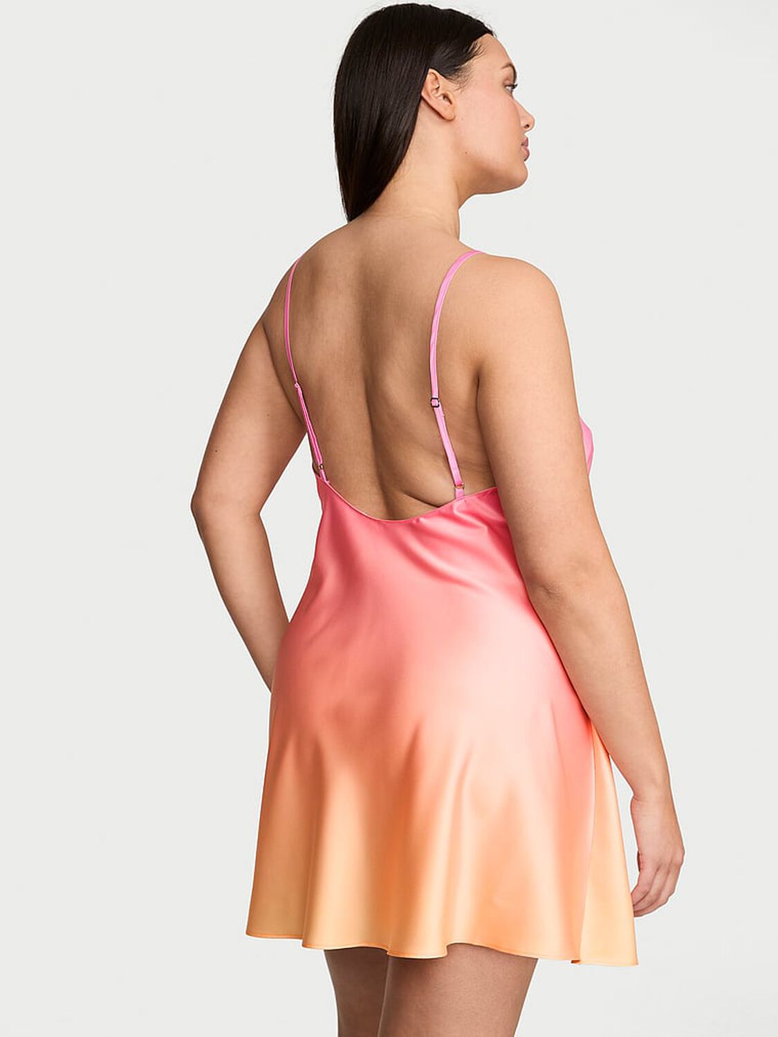 vs Victoria's Secret Heritage Stripe Satin Mini Slip 2 of 3 