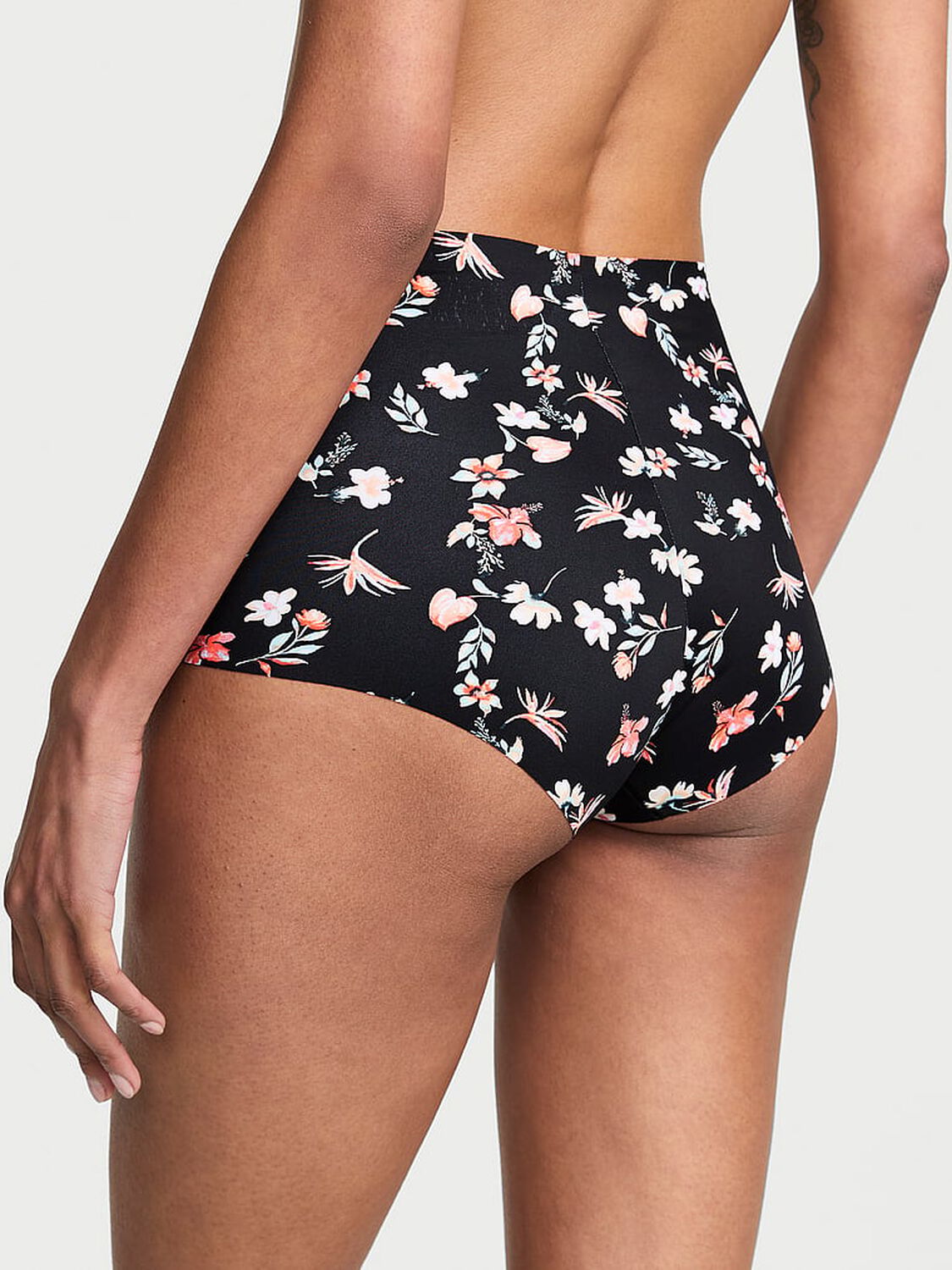 vs No-Show No-Show Modern Brief Panty Black Tropical Floral 2 of 3 