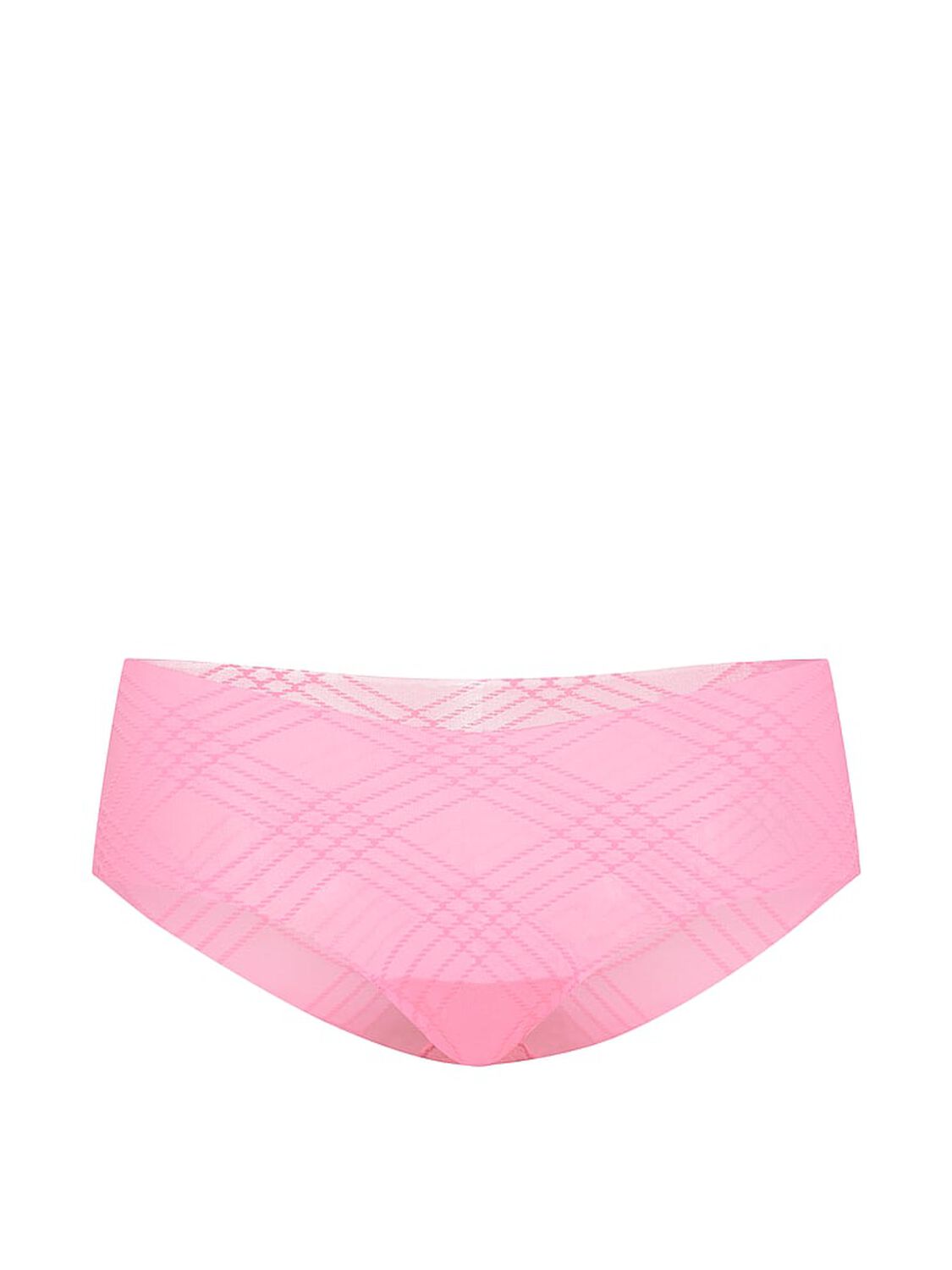 vs No-Show No-Show Plaid Mesh Cheeky Panty Pink Flock Plaid 3 of 3 