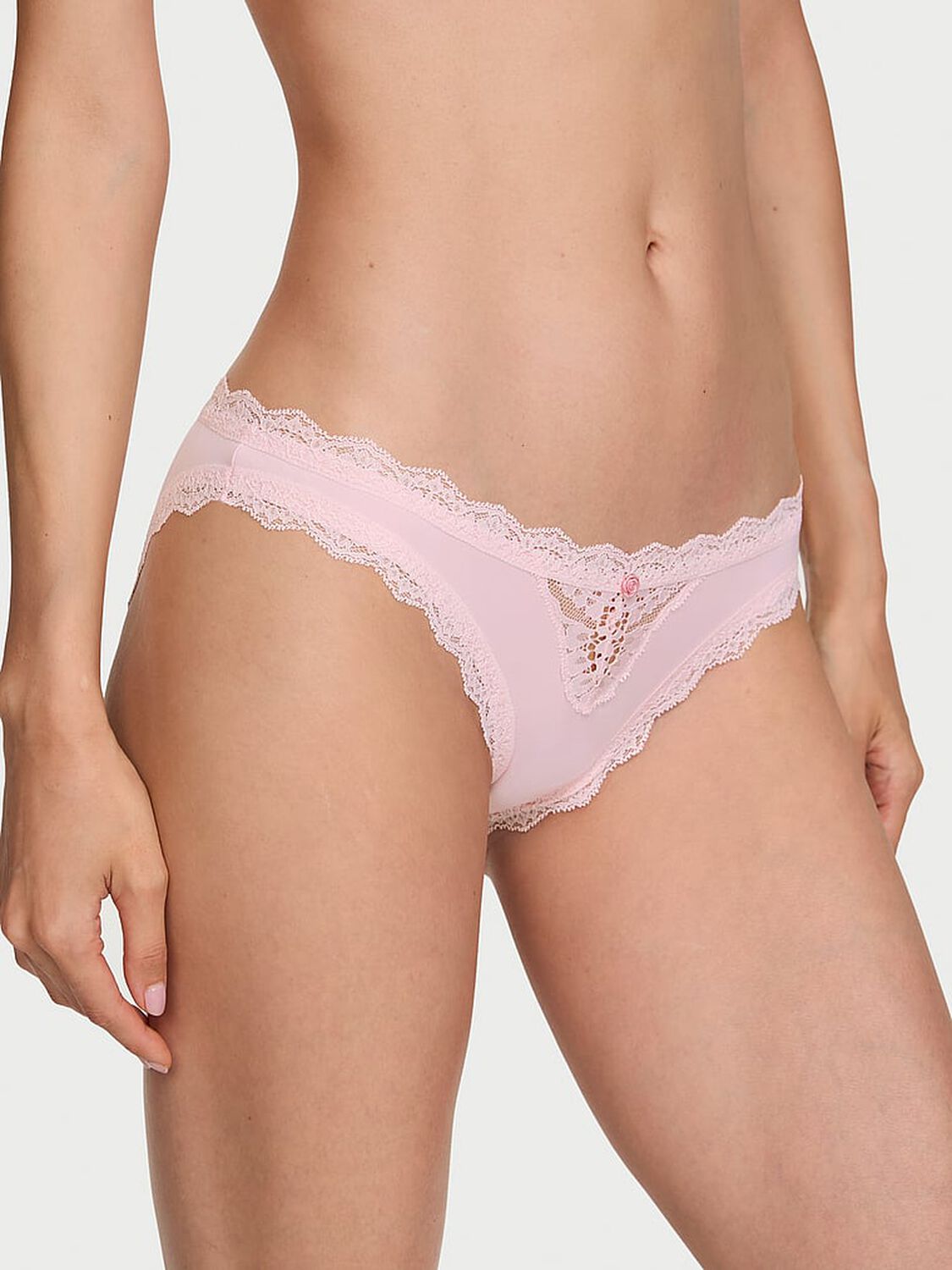 vs Dream Angels Lace-Trim Bikini Panty 1 of 3 