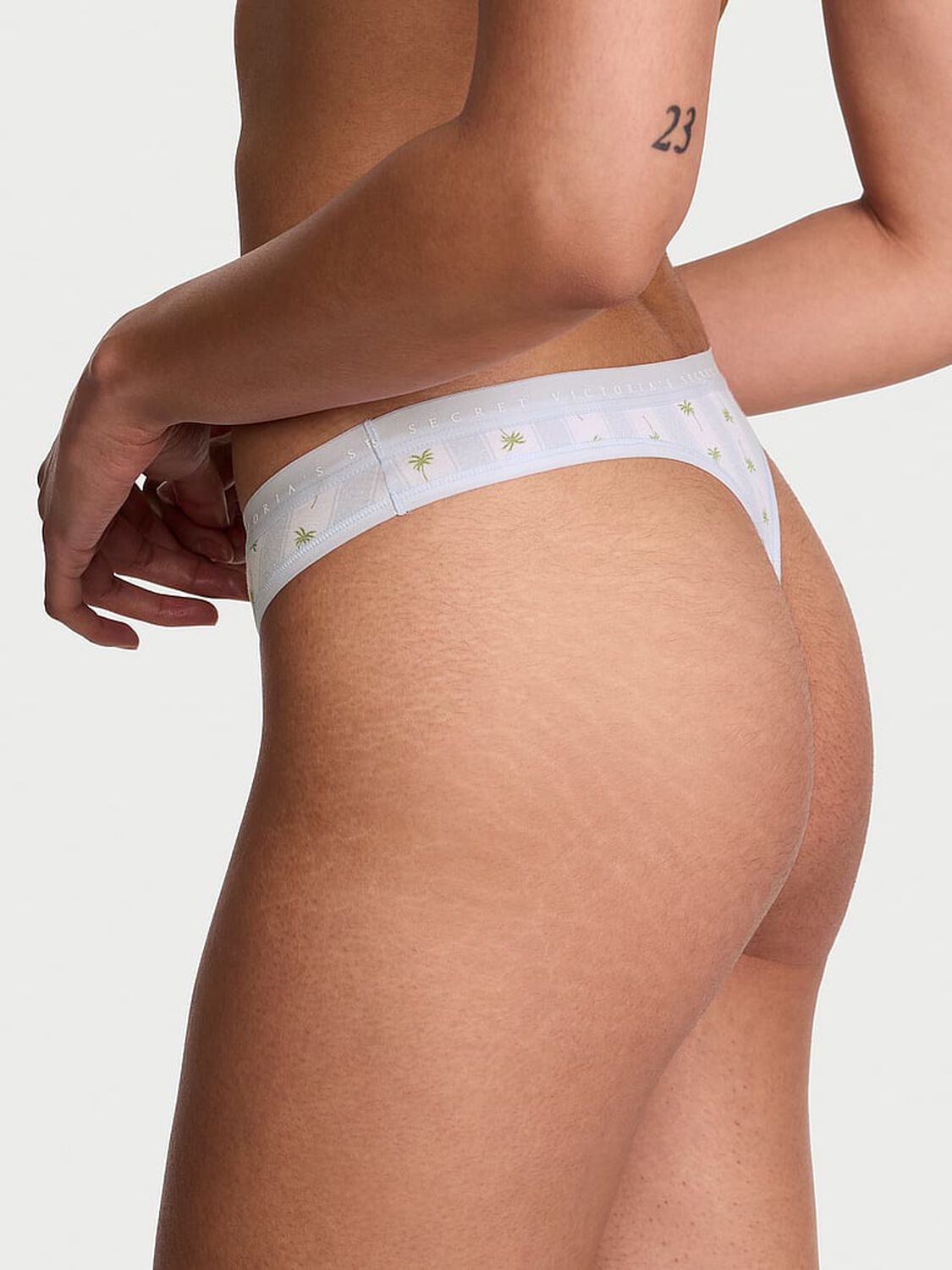 vs Victoria's Secret Stretch Cotton High-Leg Scoop Thong Panty Print 2 of 3 