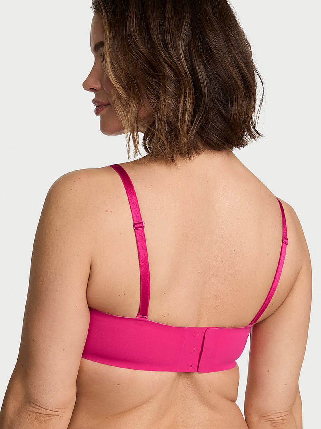 vs Invisible By Victoria&rsquo;s Secret Push-Up Wireless Bandeau Strapless Bra Pop Pink 2 of 4 