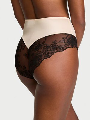 Smooth Lace-Trim High-Waist Brief Panty