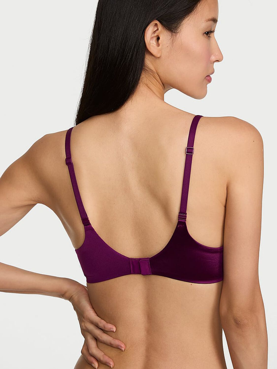 vs Body By Victoria FlexFactor High-Shine Lightly Lined Balconette Bra Rhubarb 2 of 2 
