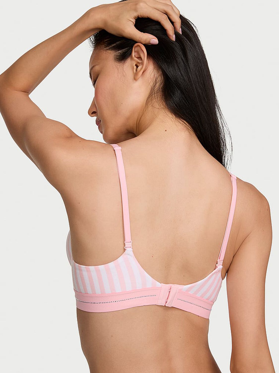 vs The T-Shirt Perfect Shape Signature Shine Cotton Push-Up Bra Iconic Stripe 2 of 3 