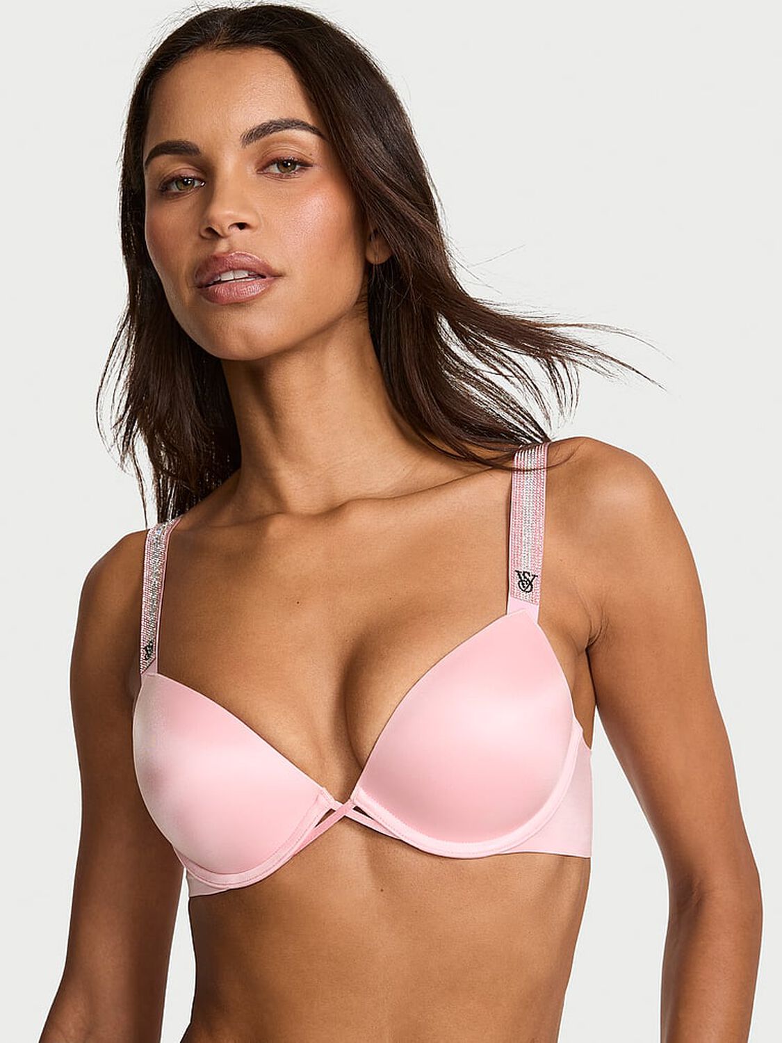 vs Very Sexy Logo Shine Strap Push-Up Bra 2 of 3 