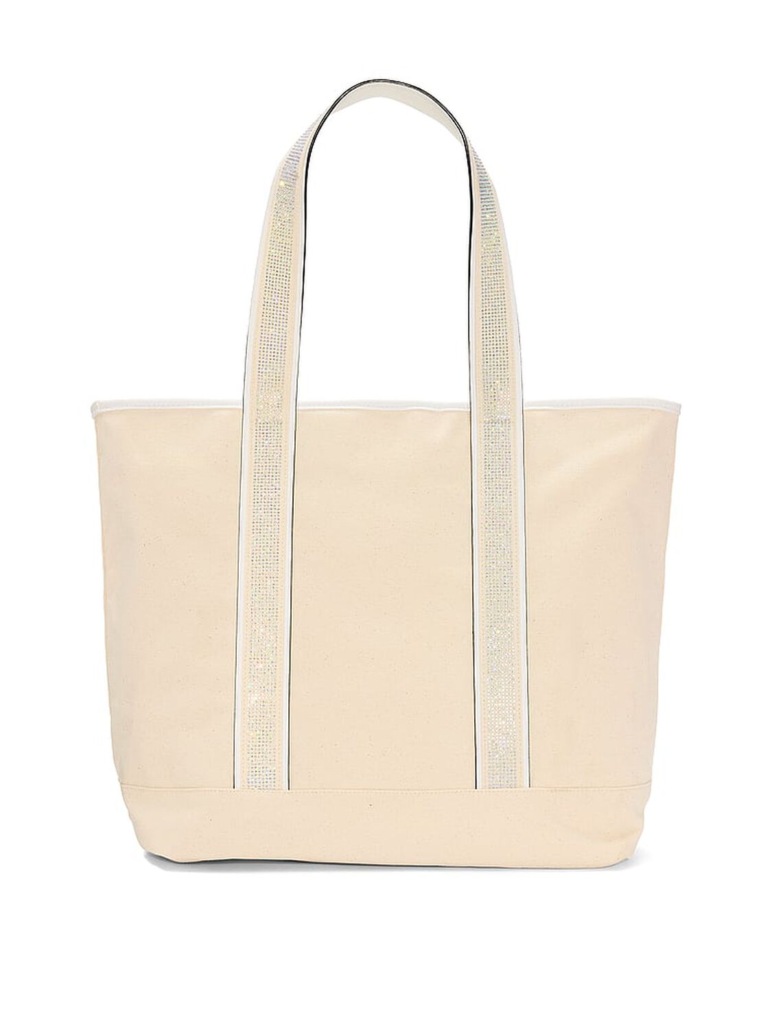 vs Victoria's Secret Bridal Shine Canvas Tote Bag Natural 2 of 3 