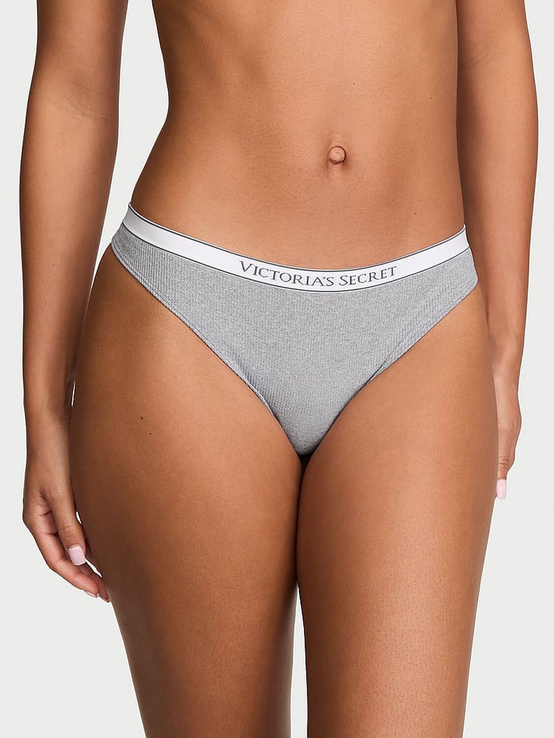 vs Seamless Seamless Logo Rib Thong Panty 1 of 2 