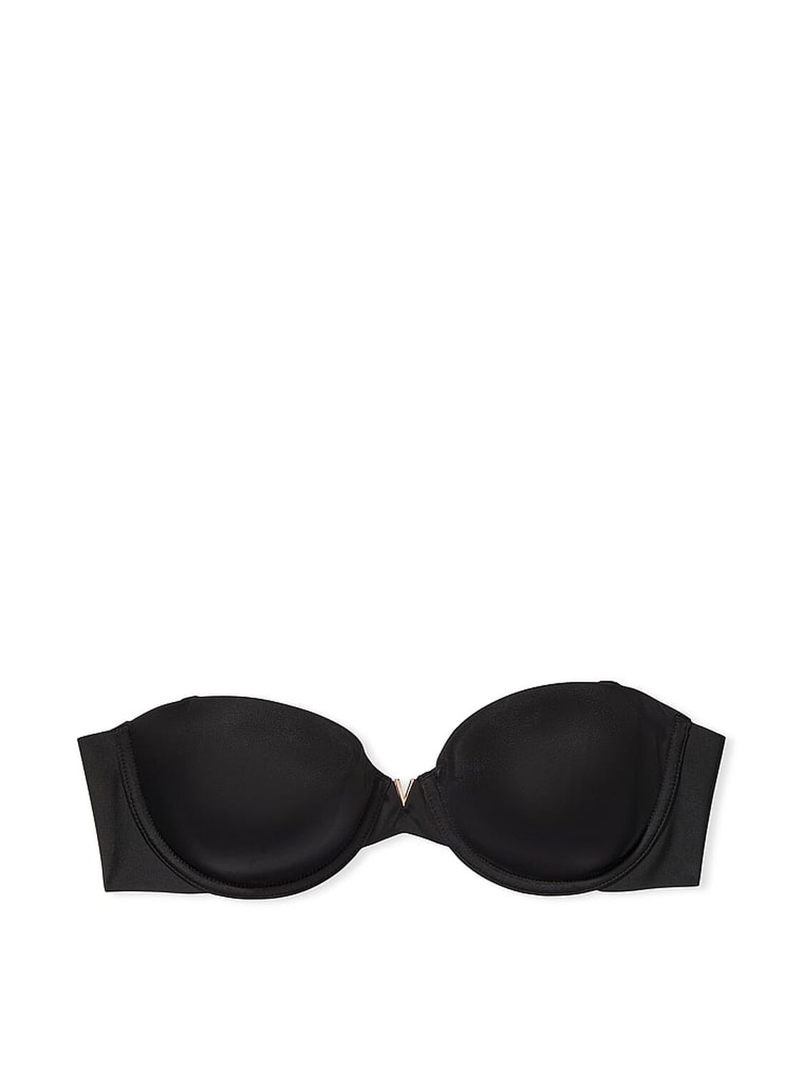 vs Victoria's Secret Bare Illusions Lightly Lined Smooth Strapless Bra Black 3 of 6 