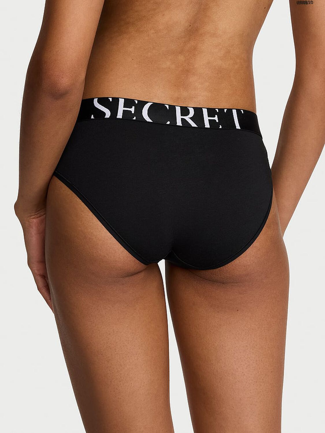 vs Cotton Exploded Logo Cotton Hiphugger Panty Black 2 of 3 