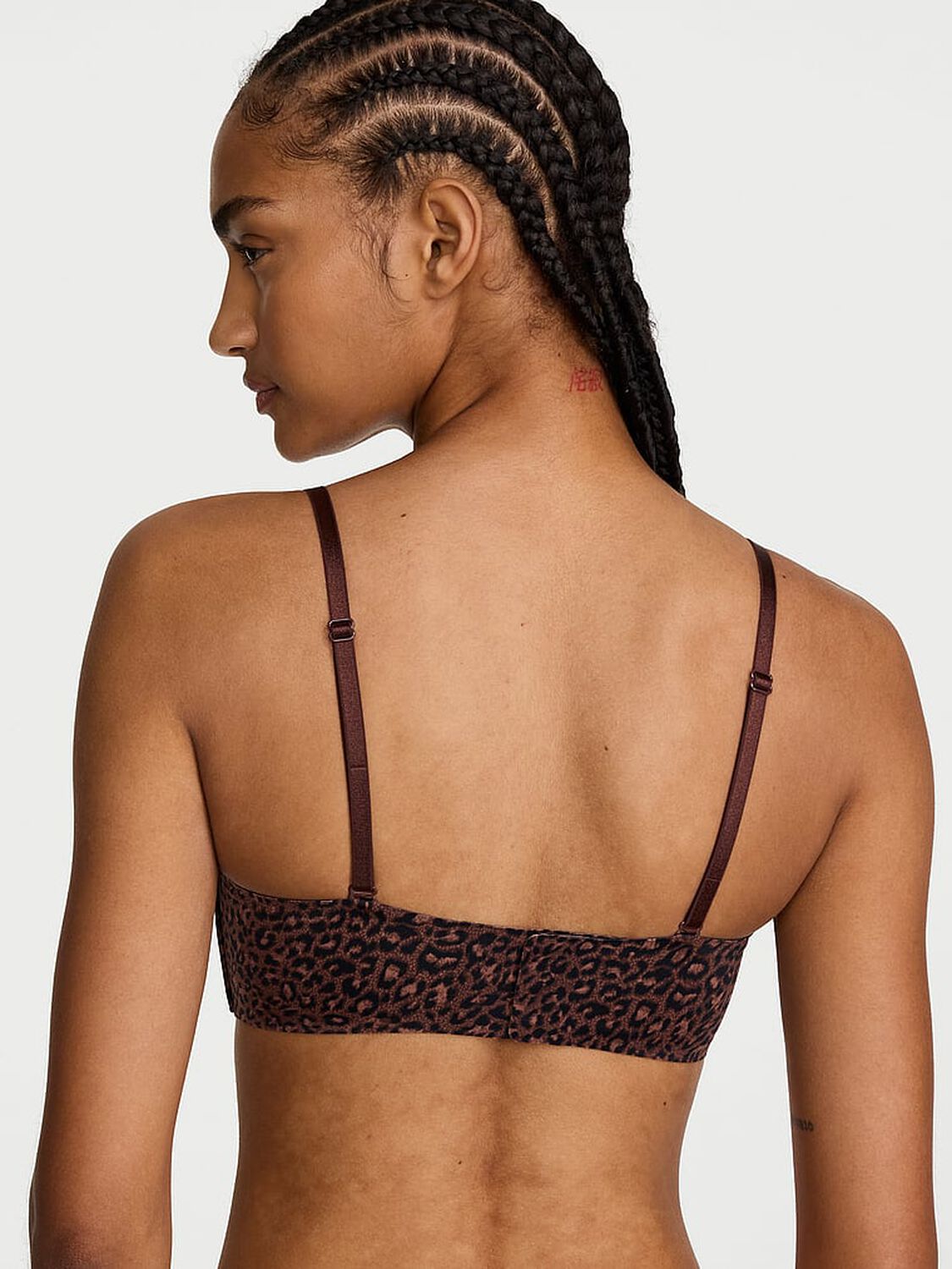 vs Victoria's Secret Bare Lightly Lined Sweetheart Strapless Bra Ganache Leopard 2 of 4 