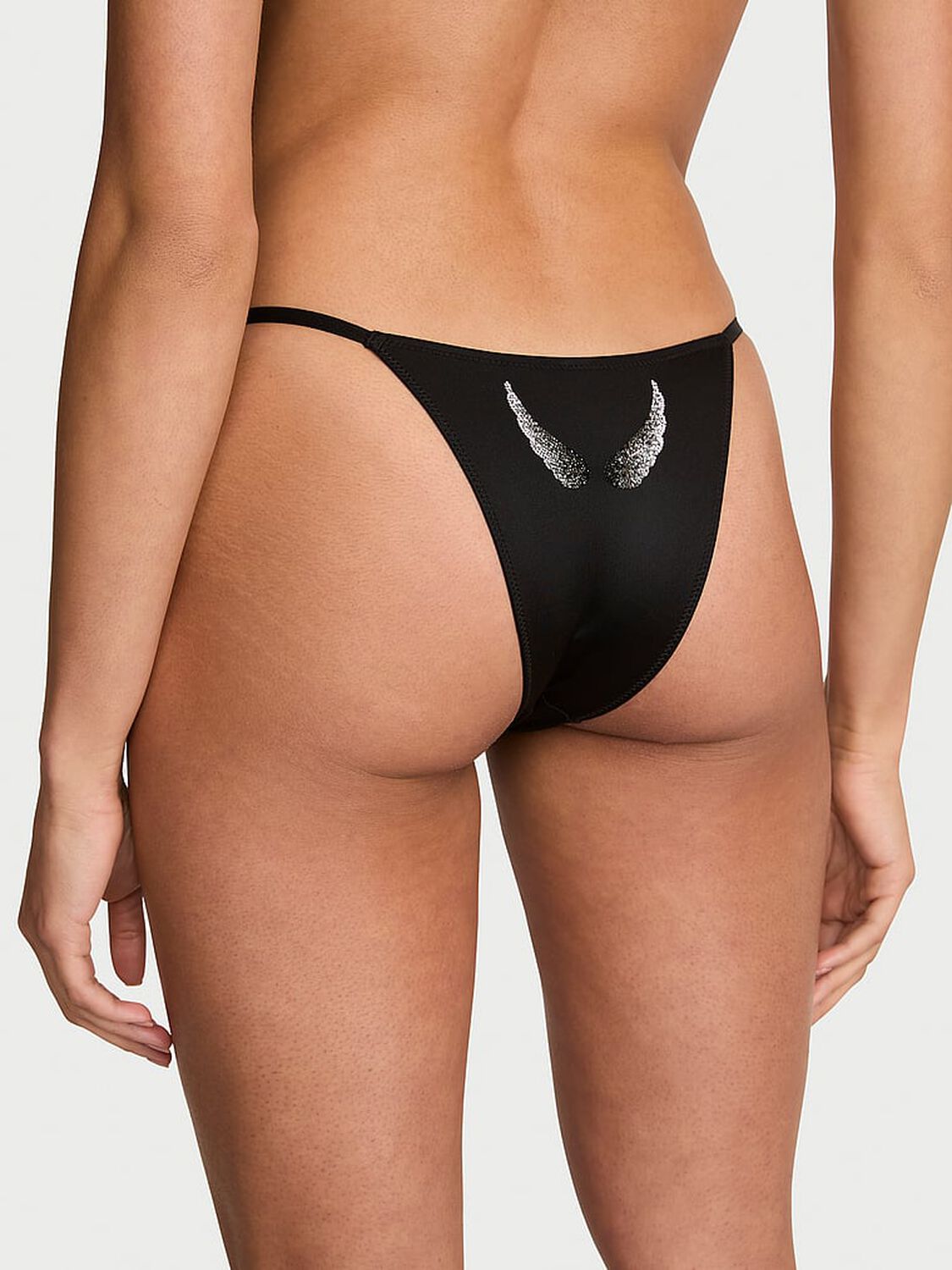 vs Very Sexy Angel Shine Brazilian Panty Black 3 of 4 
