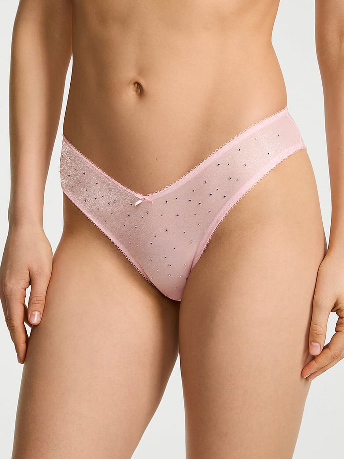 vs Dream Angels Crystal Shimmer Brazilian Panty 1 of 3 