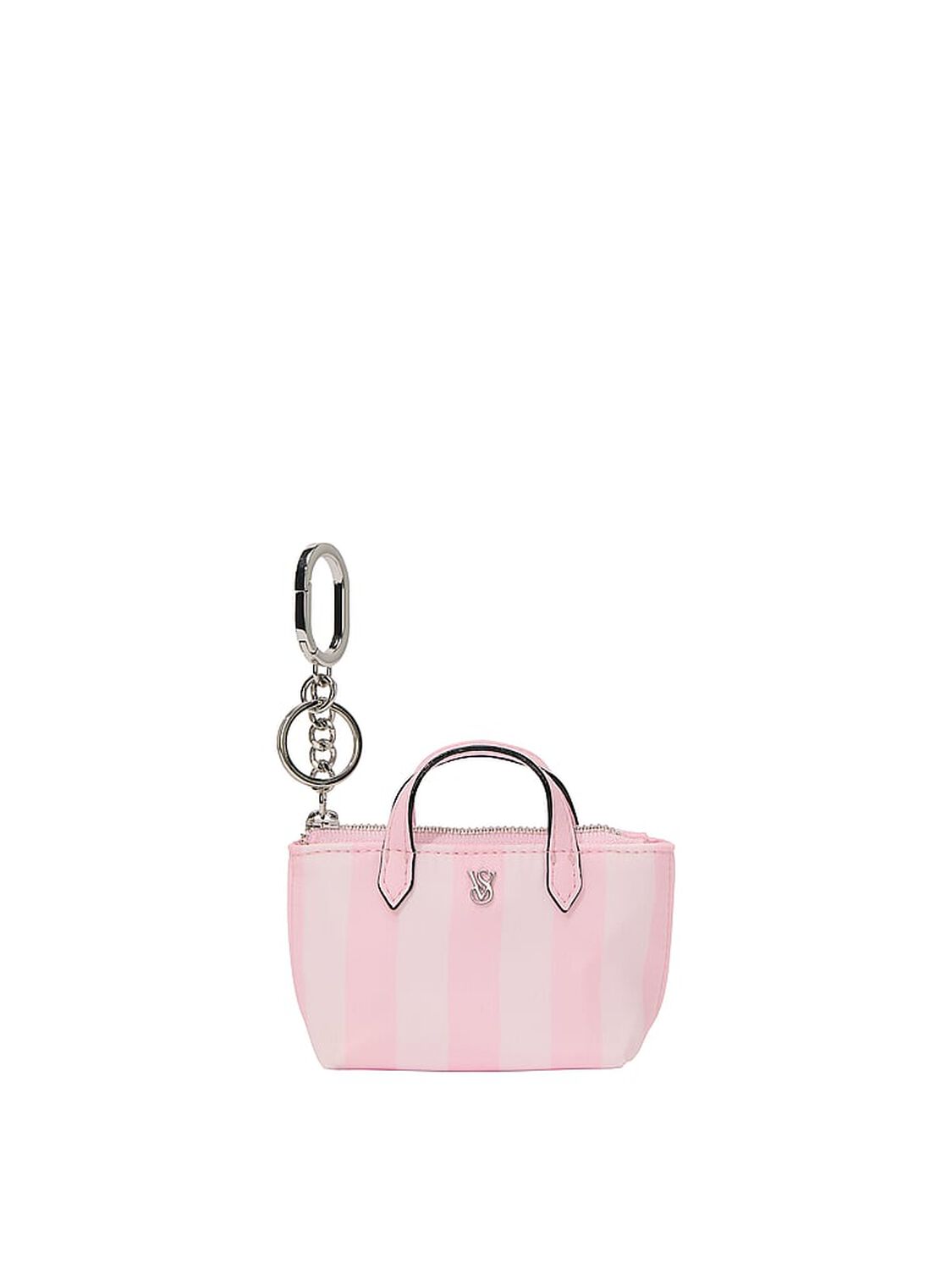 vs Victoria's Secret Micro Travel Tote Bag Charm Heritage Stripe 1 of 2 