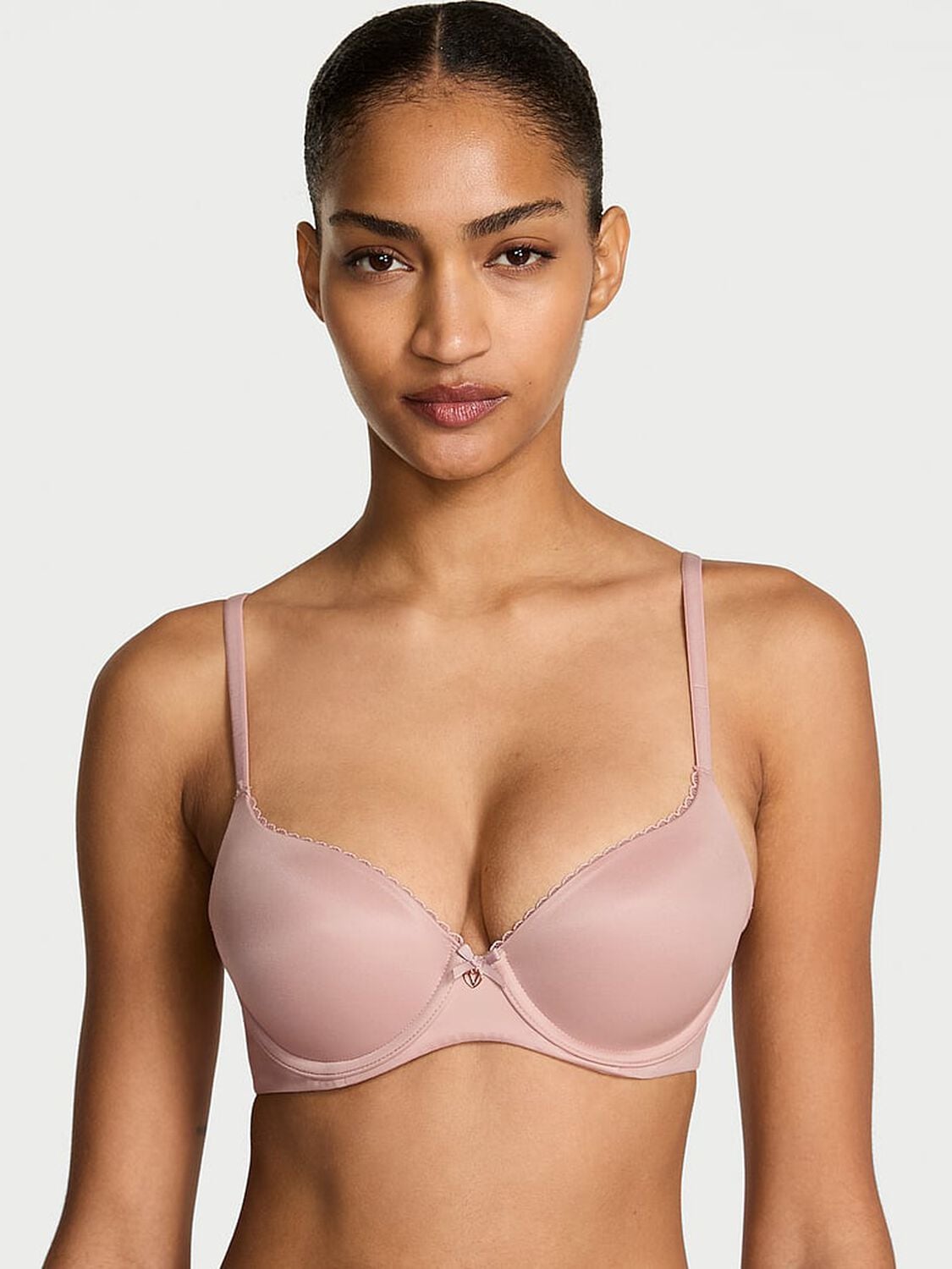 vs Body By Victoria Lightly Lined Smooth Demi Bra Talc 1 of 2 