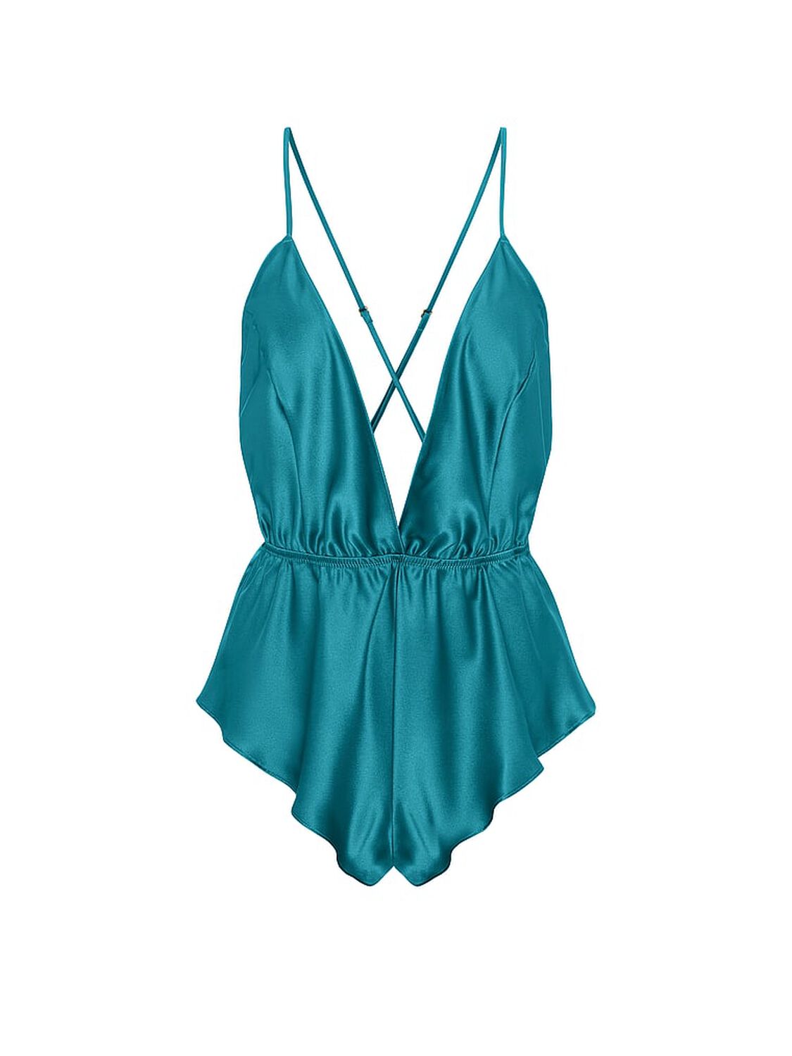 vs Victoria's Secret Satin Flutter Romper 3 of 3 