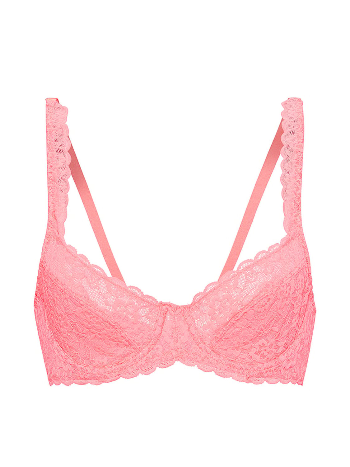 vs Victoria's Secret Lacie Unlined Balconette Bra Pink Highlighter 3 of 3 