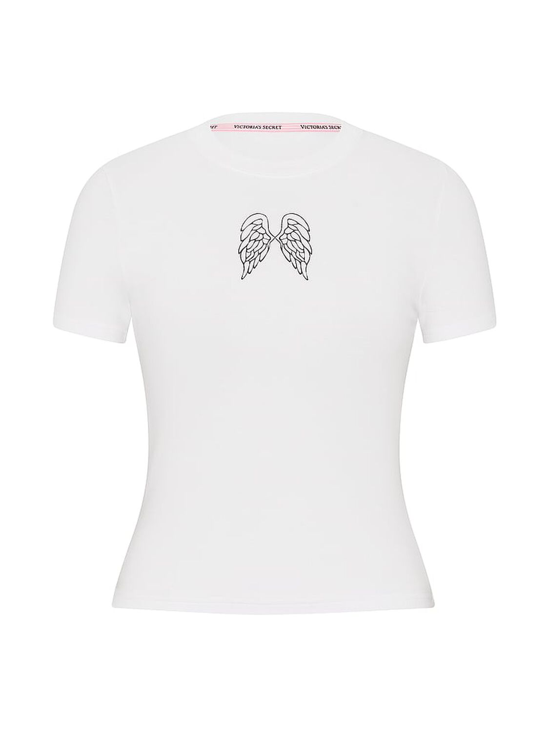 vs Angel Essentials Stretch Cotton Fitted Tee Vs White 3 of 3 