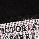 Cotton Shine Patch Unlined High-Neck Bralette, Black, swatch
