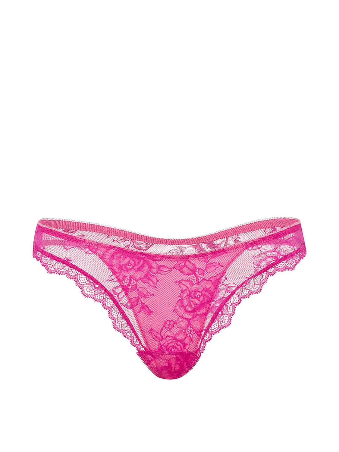 vs Very Sexy Rose Lace Overlay Thong Panty Sexy Little Pink 3 of 3 