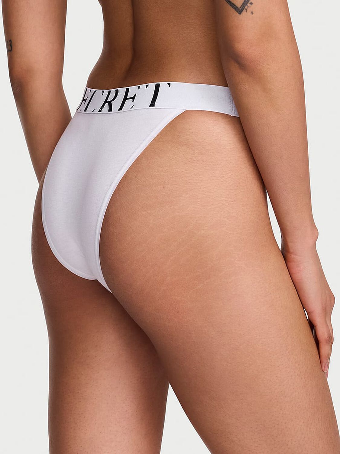 vs Cotton Exploded Logo Cotton 90s Brief Panty White 2 of 4 