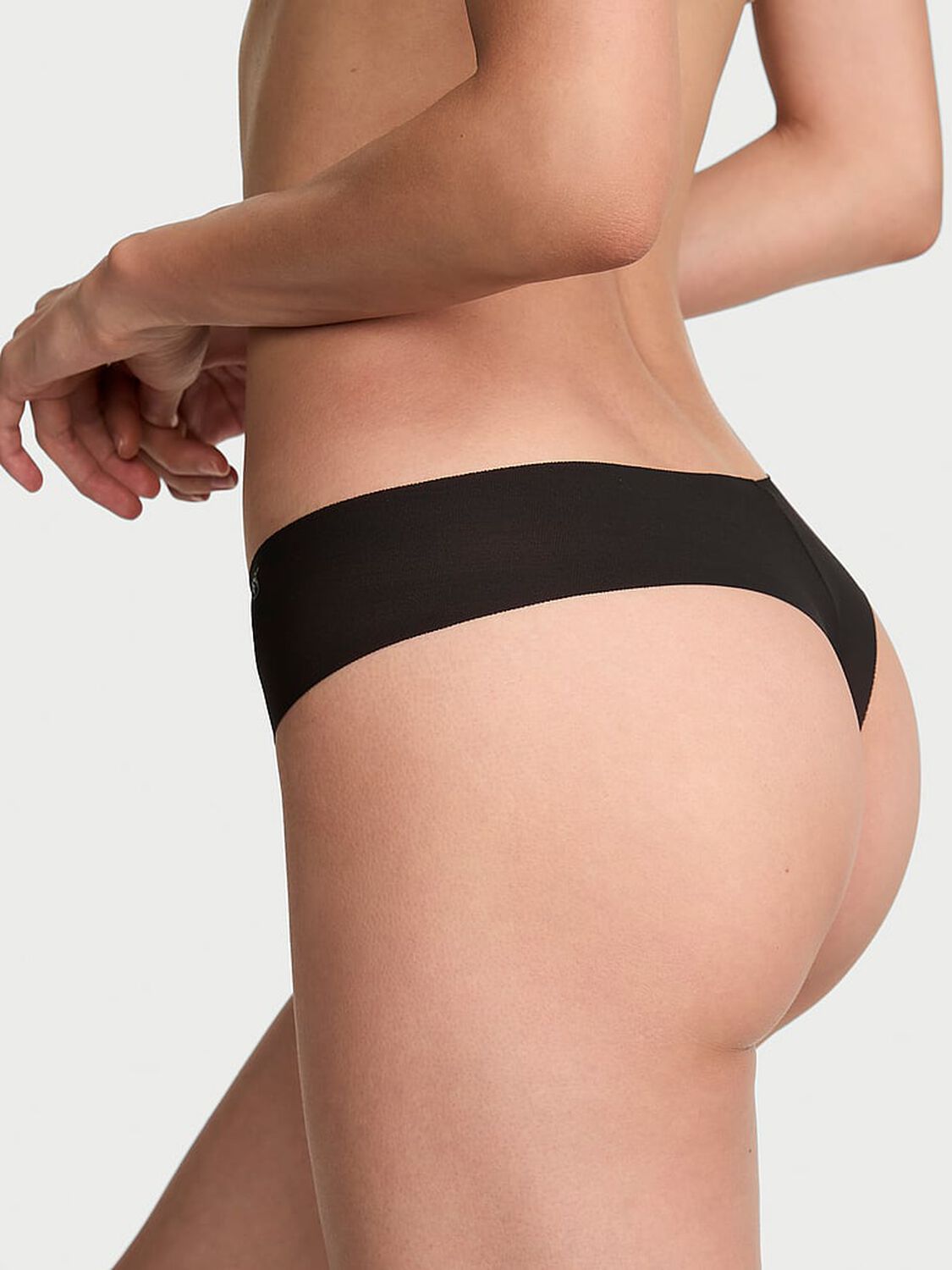 vs No-Show No-Show Mesh Thong Panty Black 2 of 3 