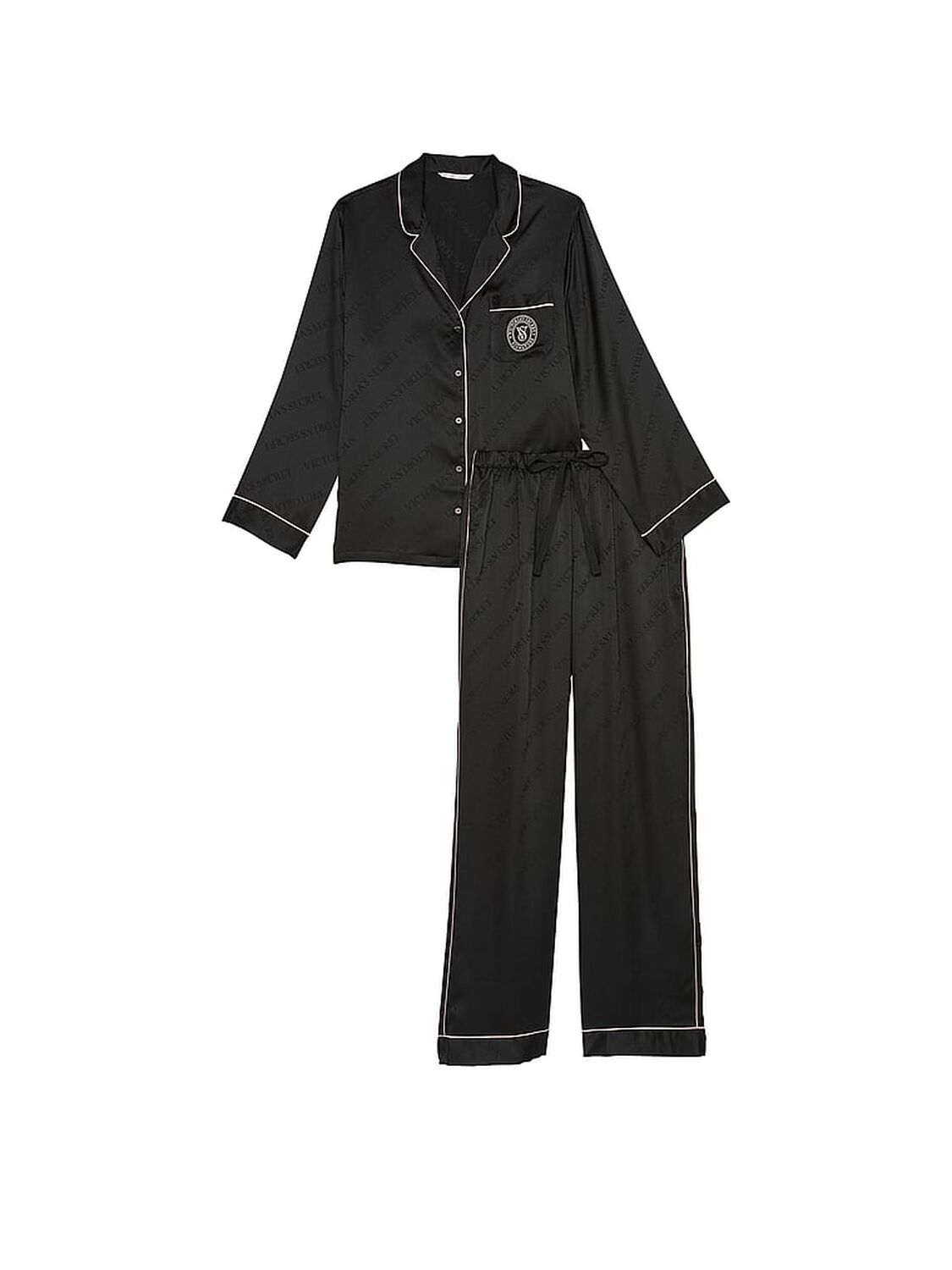 vs Victoria's Secret Glazed Satin Long Pajama Set 3 of 3 