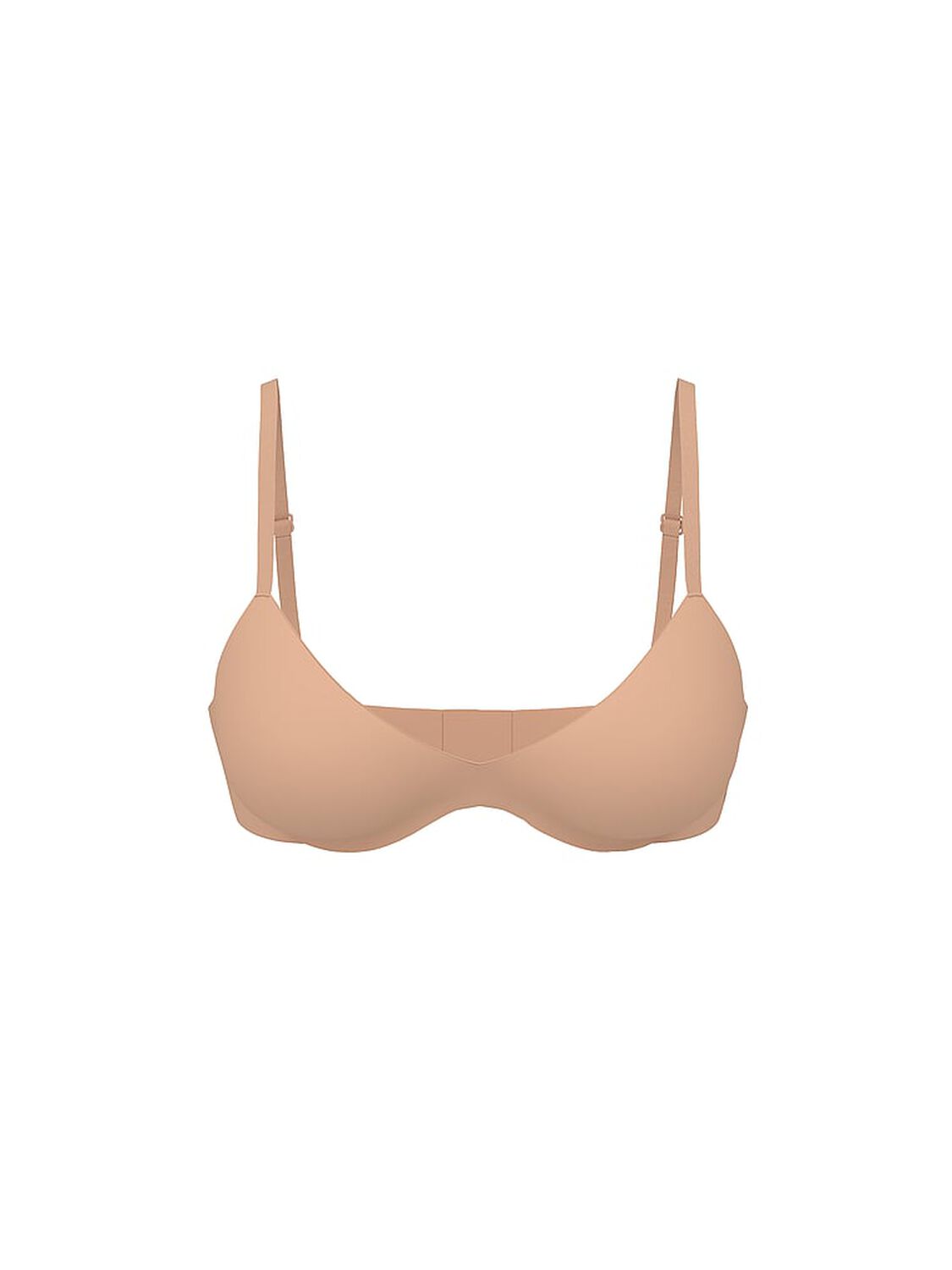 vs Body By Victoria FlexFactor Lightly Lined Plunge Demi Bra Praline 3 of 4 