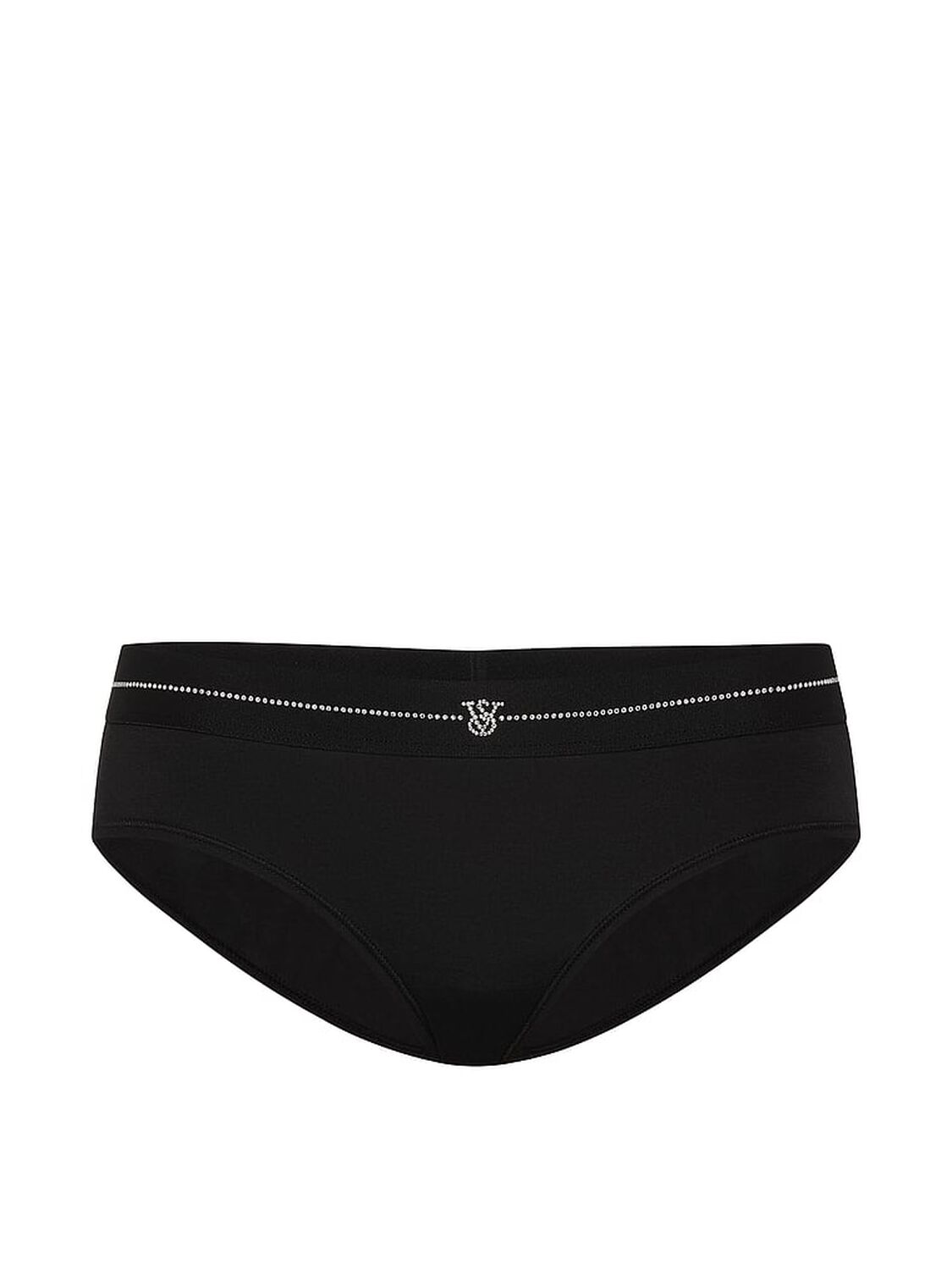 vs Cotton Shine Logo Cotton Hiphugger Panty Black 3 of 3 