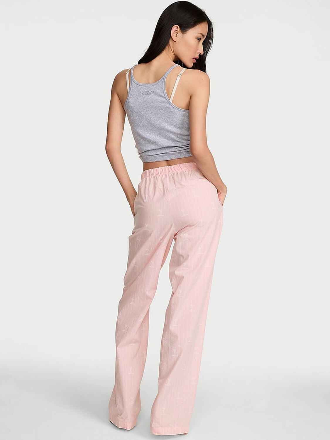 vs Victoria's Secret Mix & Match Sleep Heritage Cotton Pajama Pants Pink Martini Stripes 2 of 3 